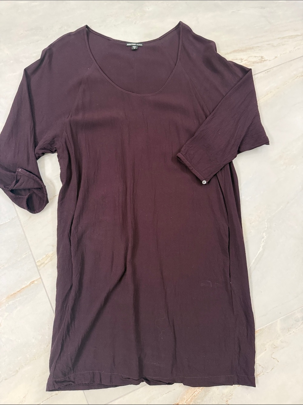 James Perse Scoop Neck Tunic Top